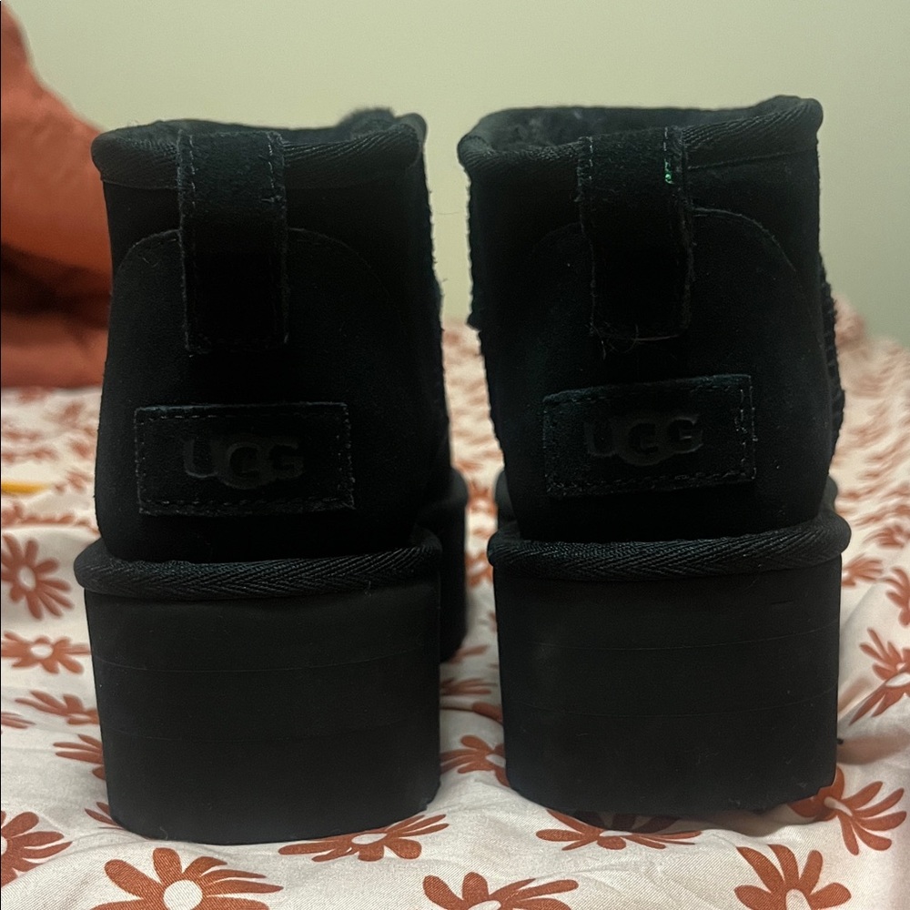 UGG Black Platform Suede Mini Booties - image 2